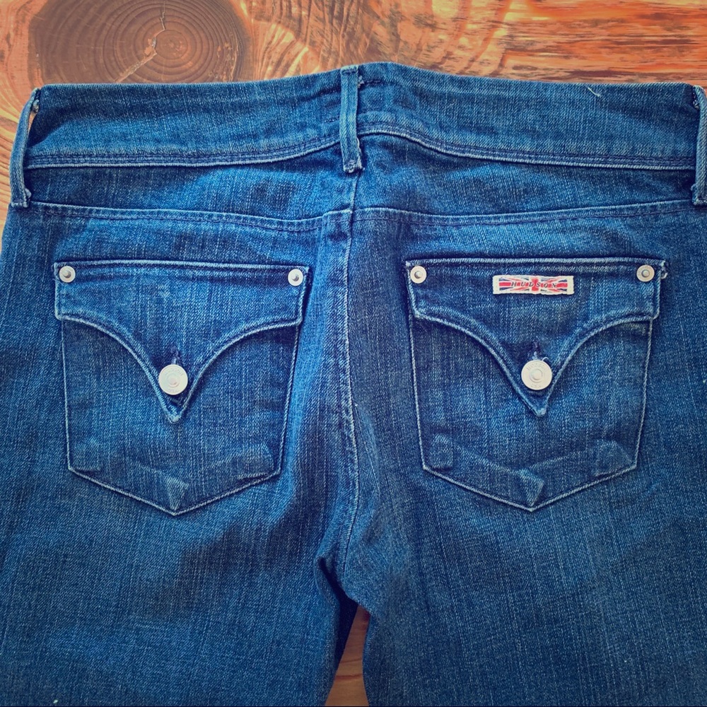 Hudson Collin Flap Skinny Jeans Dark Wash 28